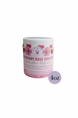The Sweet Soaperie - Fluff Soap: Raspberry Rose Hibiscus Marshmallow