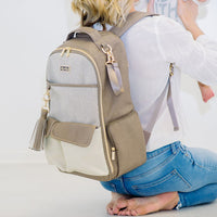 Itzy Ritzy - Boss Backpack™ Diaper Bag: Vanilla Latte