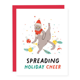 PBH - Greeting Card: Spreading Holiday Cheer (Cat)