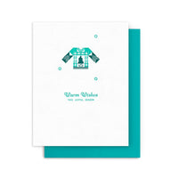 Arquoise Press - Letterpress Card: WARM WISHES THIS JOYFUL SEASON