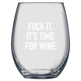 Classy Cards - 17oz Wineglass: Time For Wine